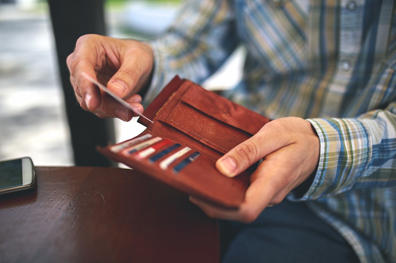 Man with wallet