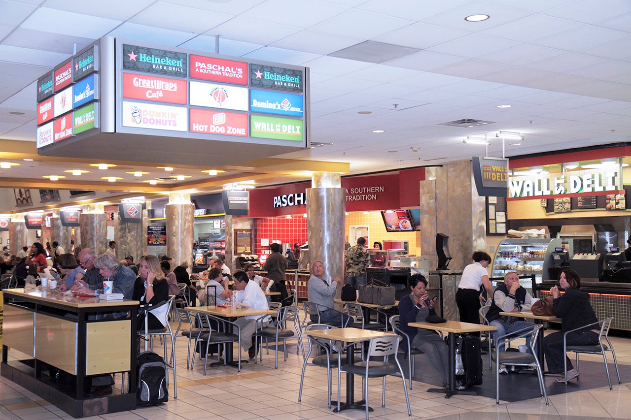 Food mall at Atlanta airport