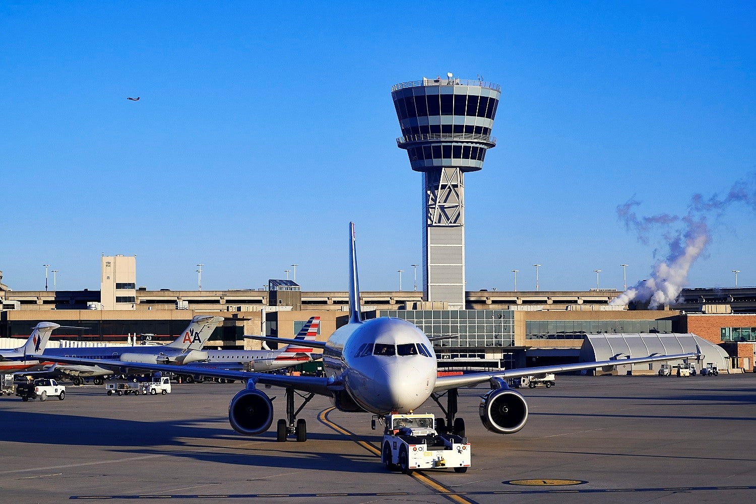 Terminal and control tower at Philadelphia airport