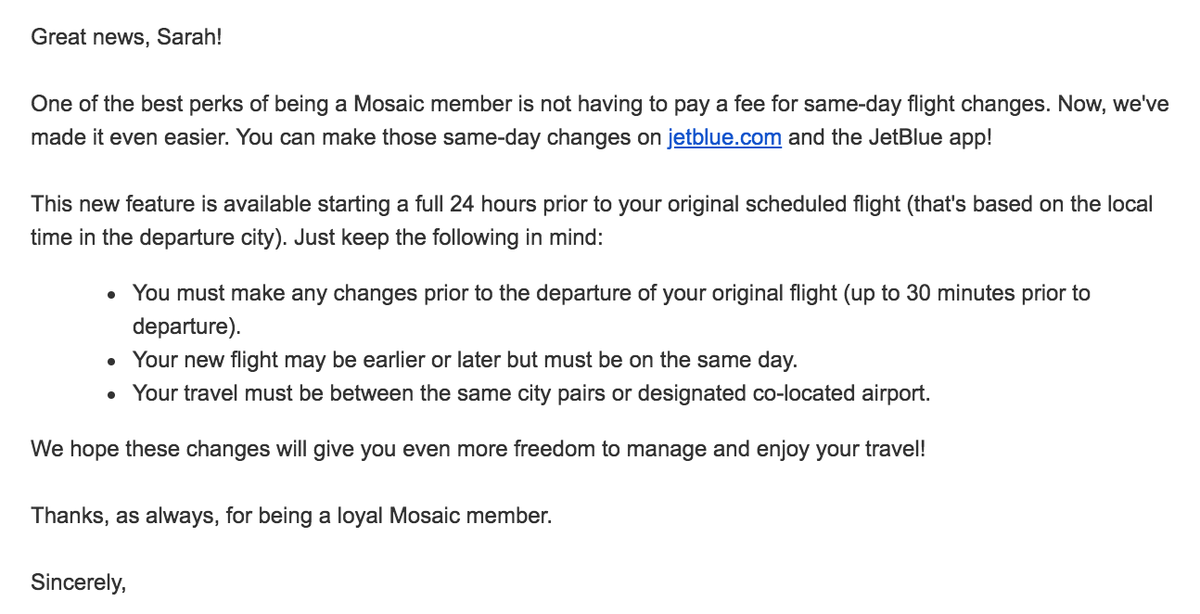 JetBlue Mosaics Can Now Make SameDay Flight Changes Online The