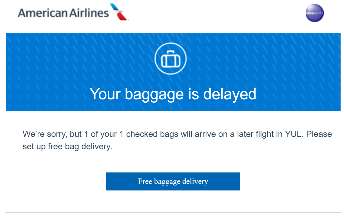 How I Got My Bag Back After American Airlines 'Mishandled' It