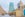 Khiva, Uzbekistan - May 3, 2015: The central street with the Kalta Minor Minaret, Muhammad Amin-Khan Madrasah and the tiled map of the town-fortress.
