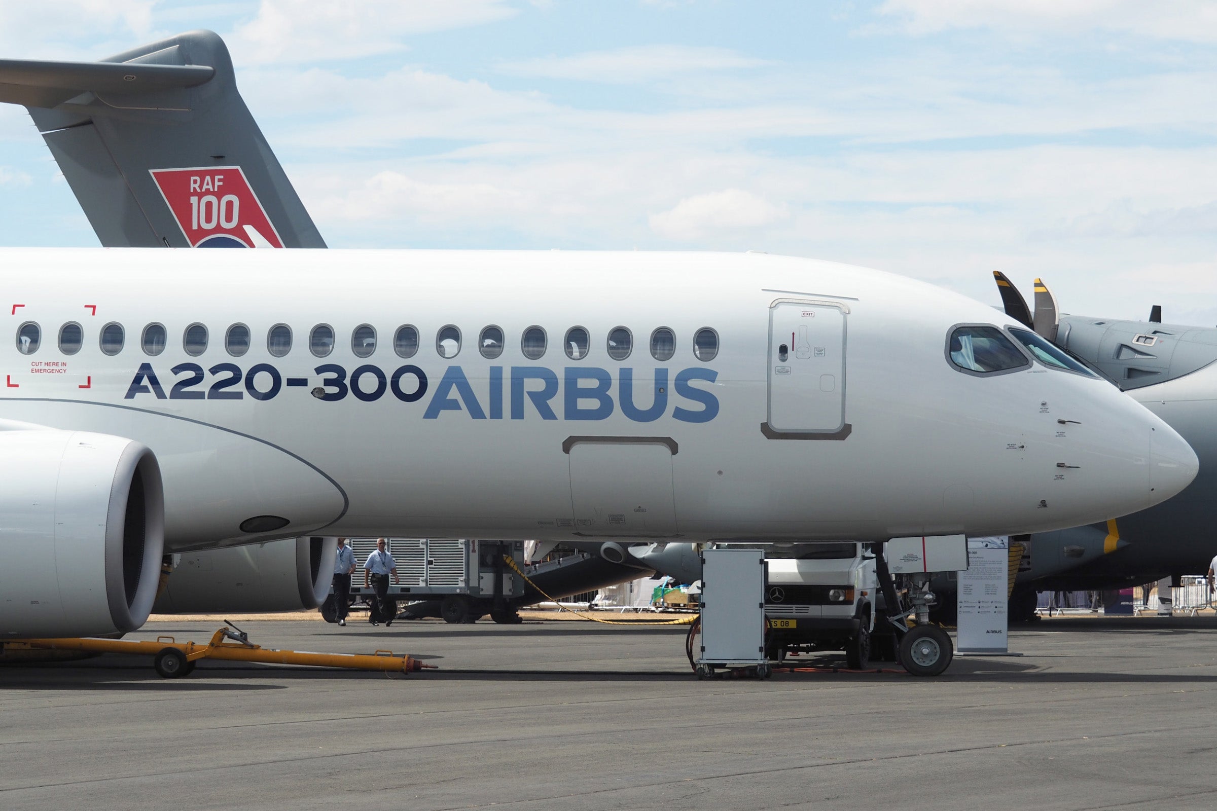 Airbus A220-300 tour Farnborough