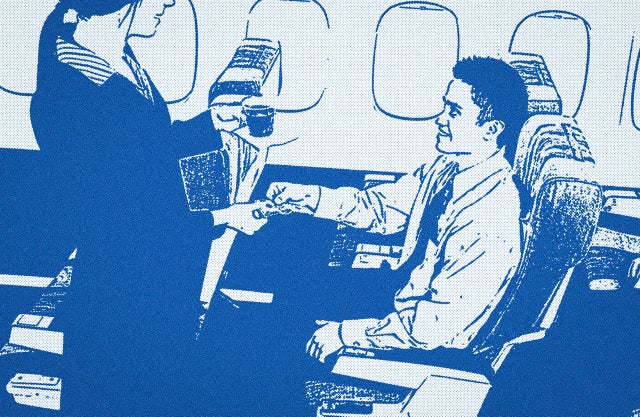 Paying For An In-Flight Beverage