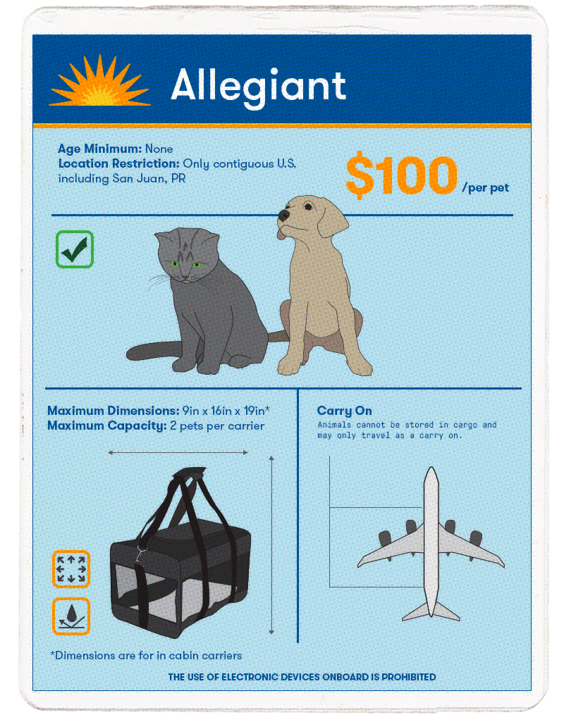 allegiant air pet travel requirements