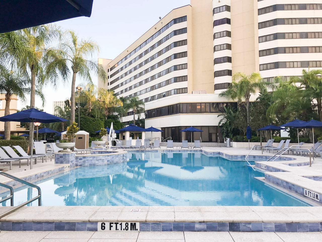 The pool at Hilton Orlando Lake Buena Vista Disney Springs