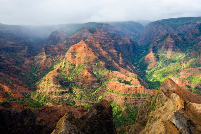 El Cañón de Waimea de Kauai el Gran Cañón del Pacífico. Foto vía Getty Images.'s Waimea Canyon the Grand Canyon of the Pacific. Photo via Getty Images.