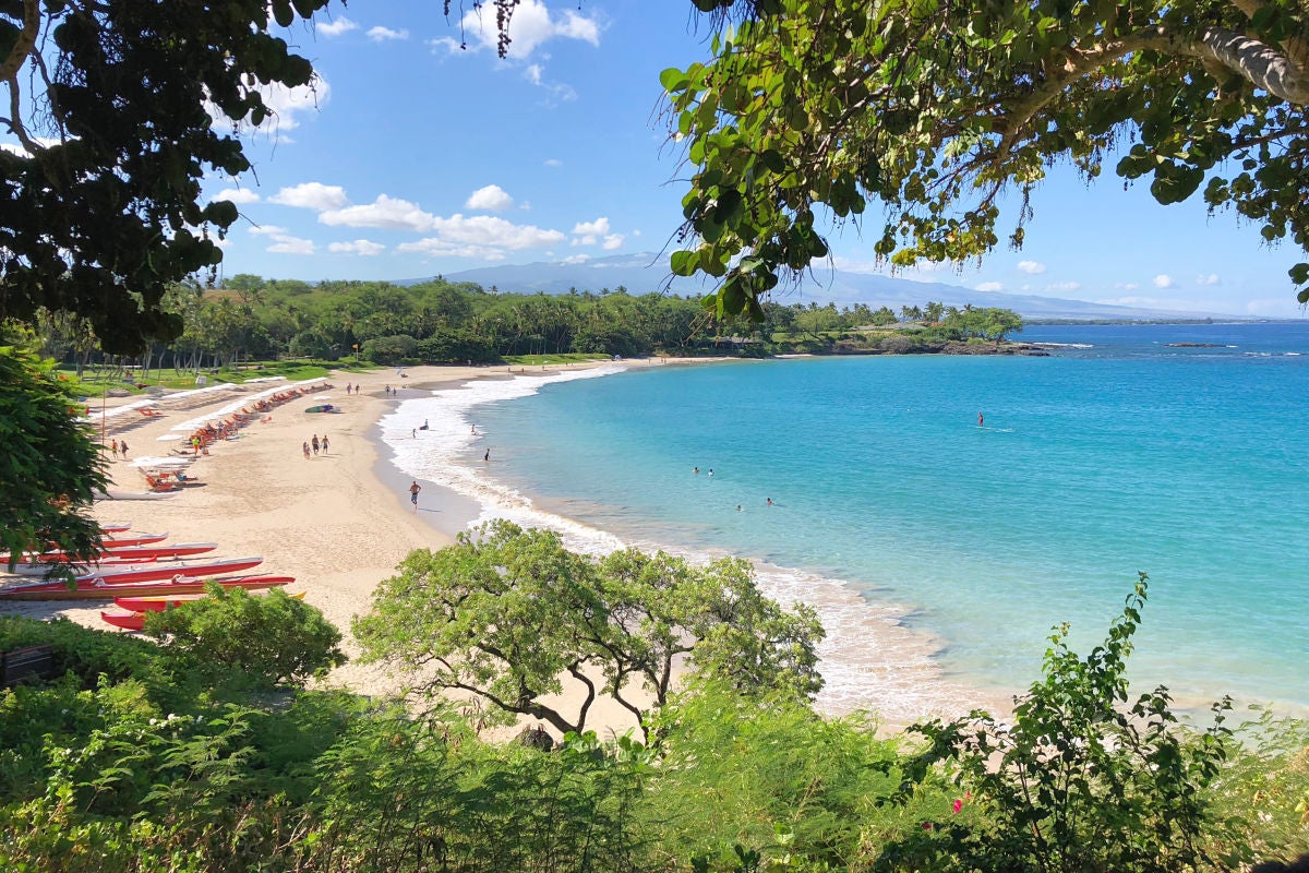 Hawaii Big Island with Kids - Mauna Kea Beach from Above