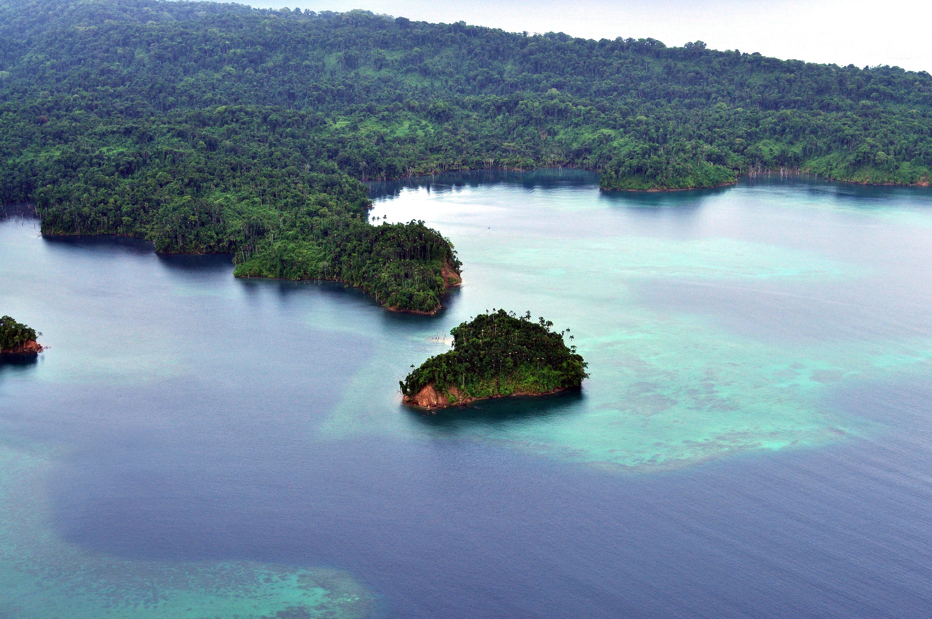 Aerial view of Andaman Islands.