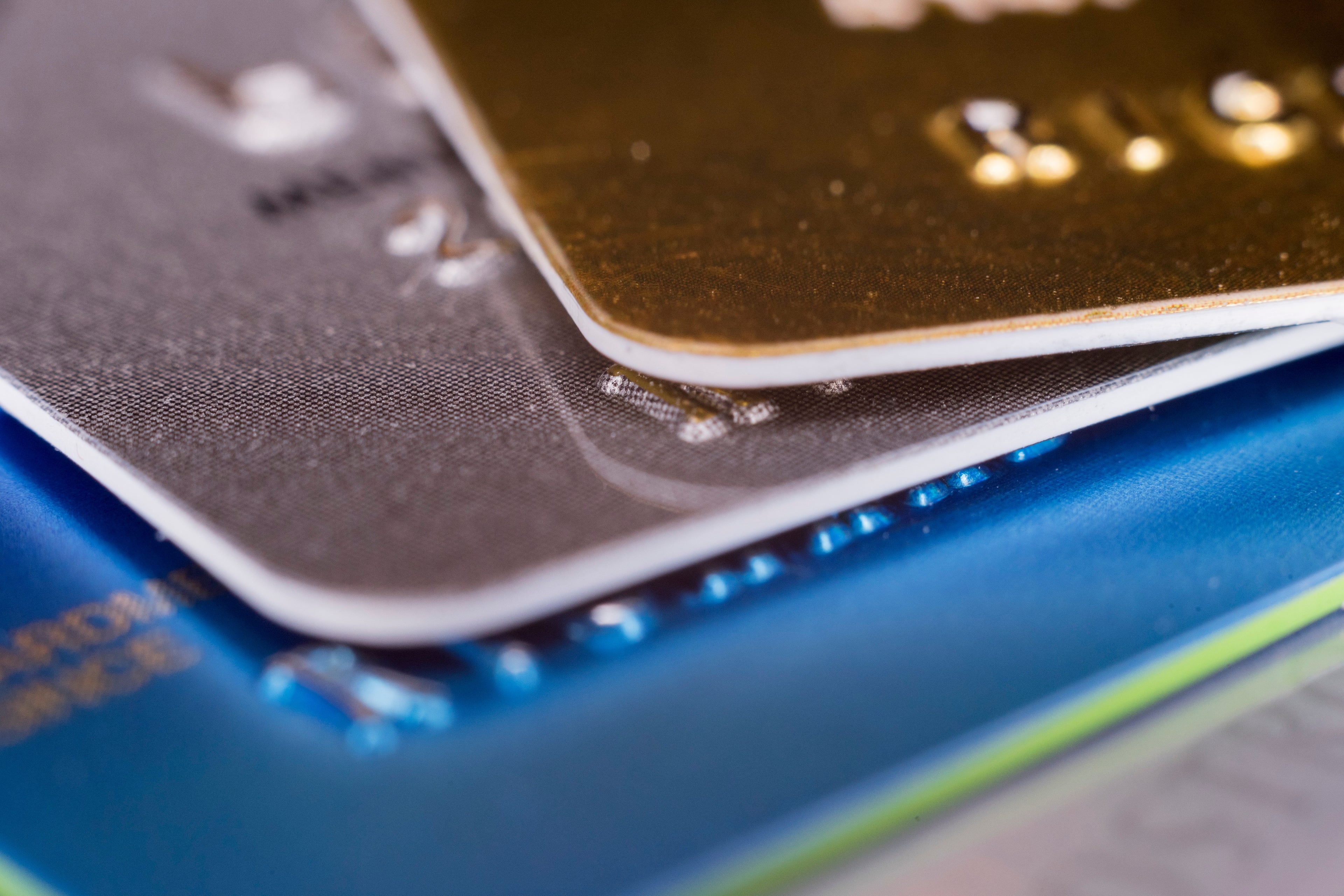 Close-Up Of Credit Cards