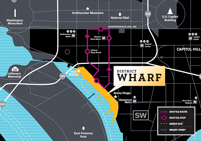 Map Of Washington Dc Wharf - London Top Attractions Map