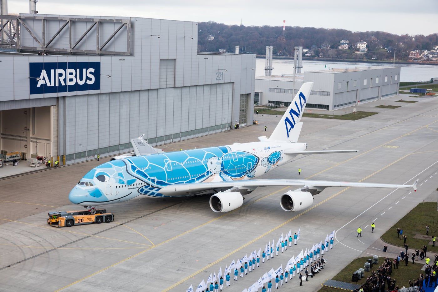 It's Here: ANA Shows off Its Epic Flying Honu A380 Livery