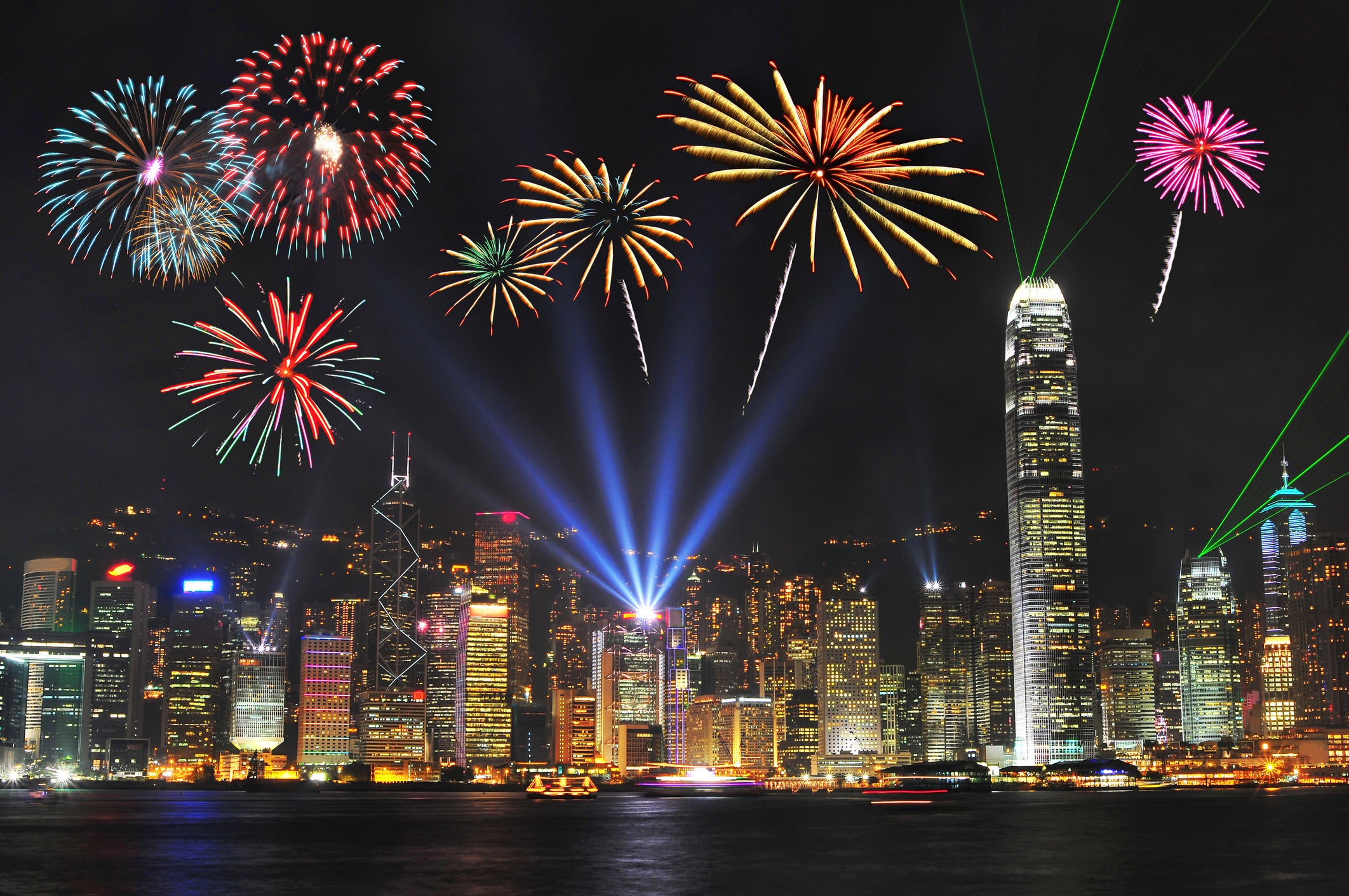 Low Angle View Of Firework Display At Night