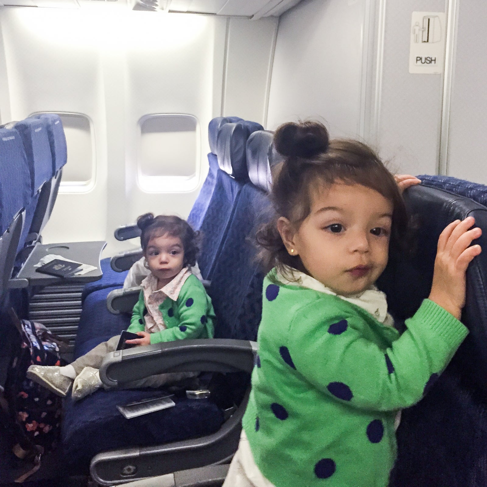 Best place to sit on a plane with outlet a baby