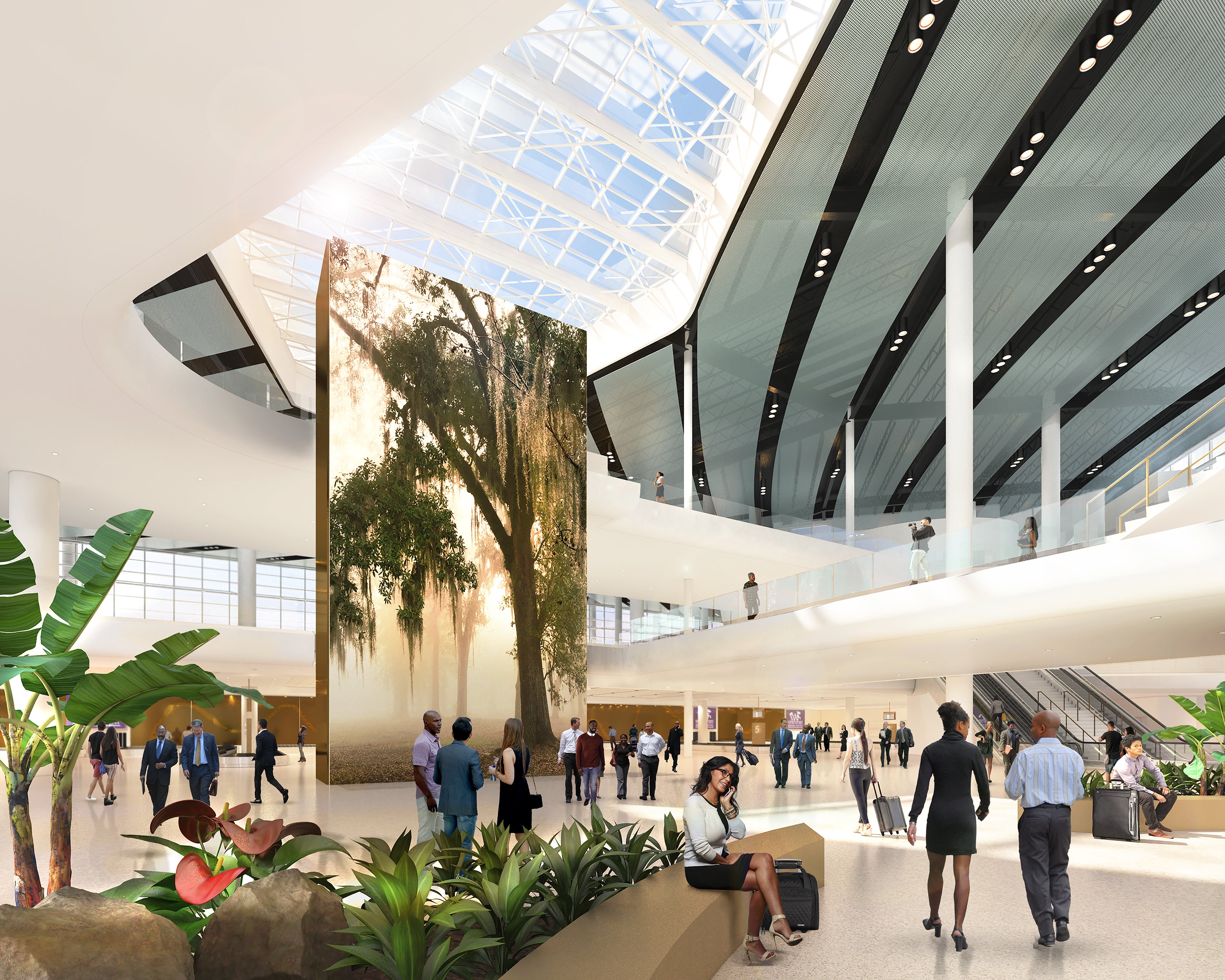 New Orleans Airport Pushes Opening Date For New Terminal The Points Guy   LAIA Treewall 