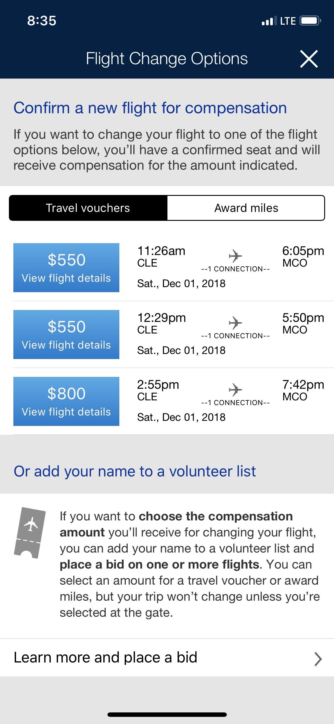 United App Now Offers Compensation to Overbooking Volunteers