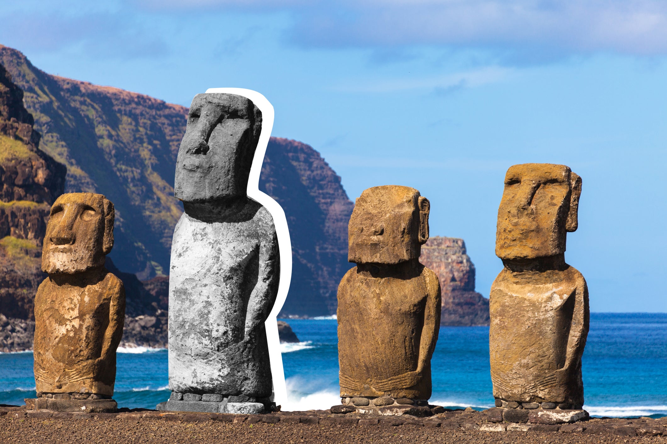 The Easter Island Moi at Ahu Tongariki