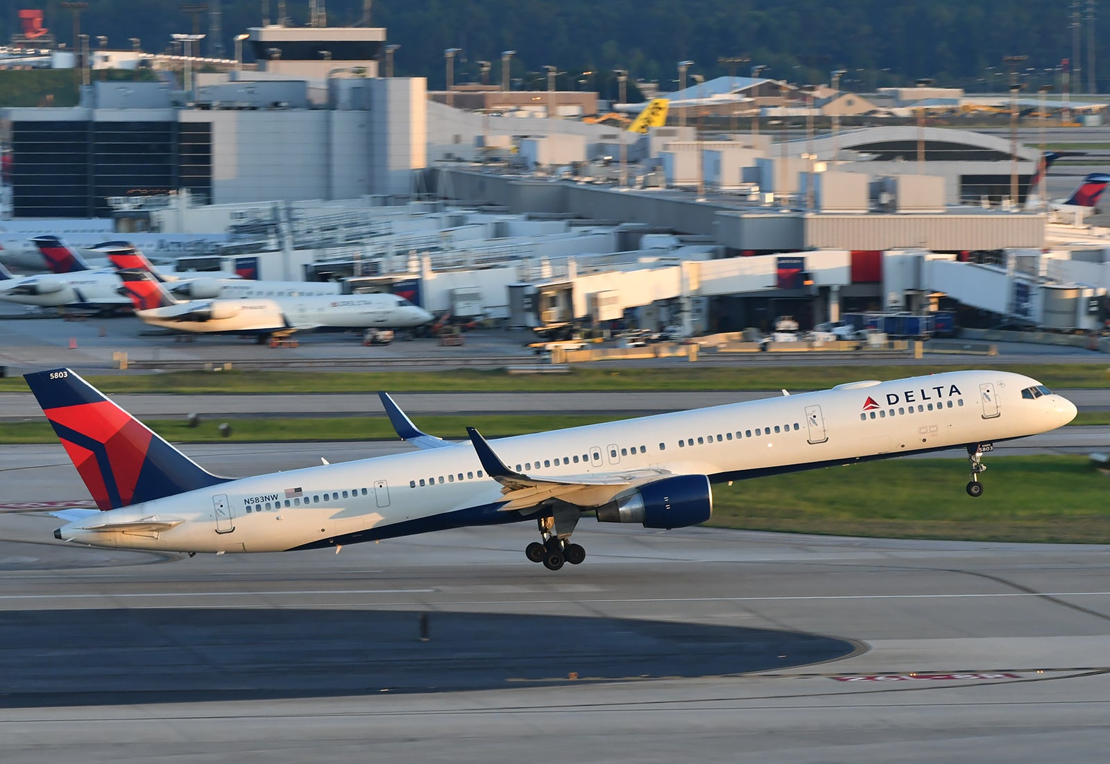 A Delta Air Lines Boeing 757 is seen in Atlanta.