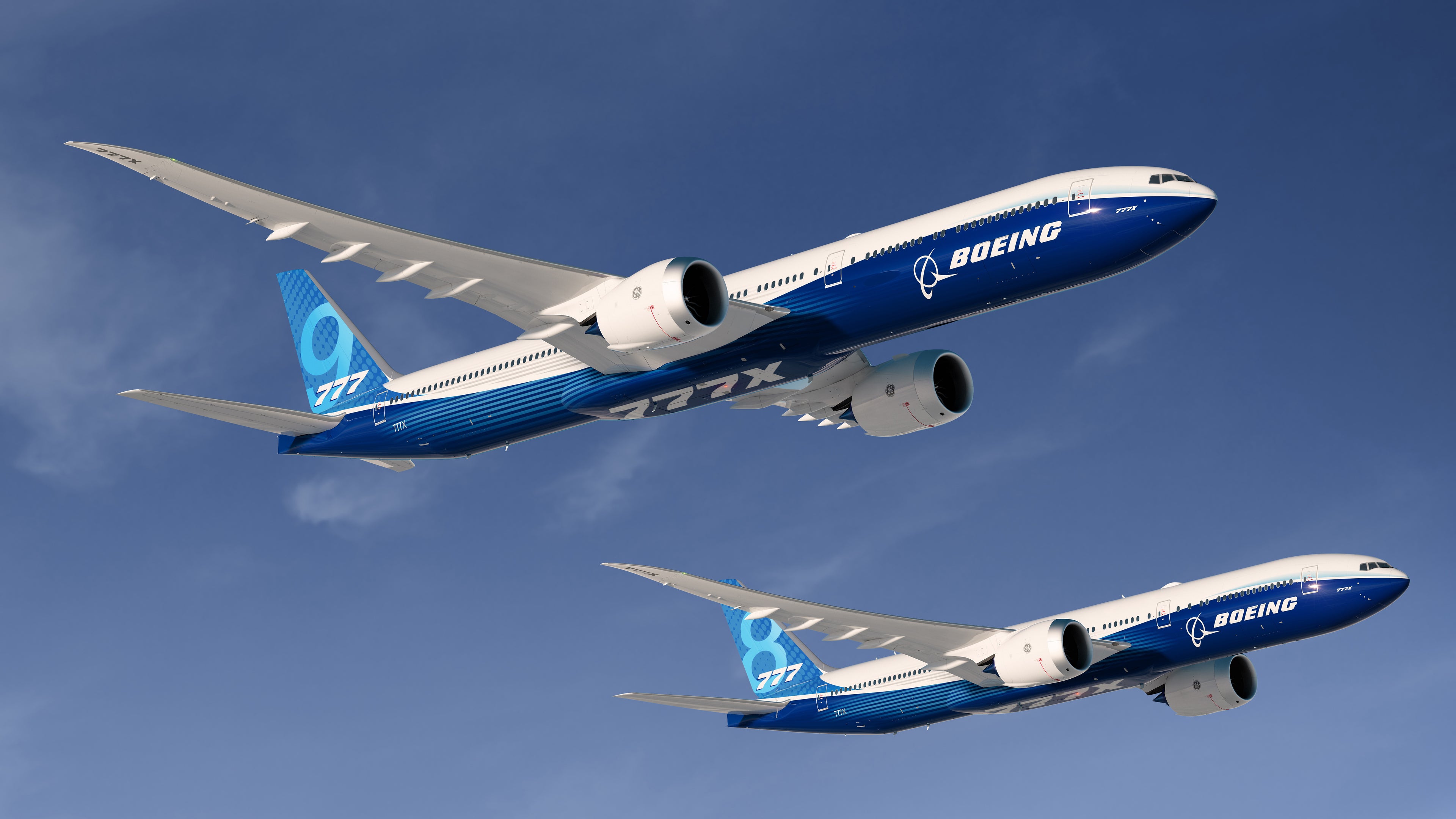 Boeing-777X-Plane-in-flight-sky
