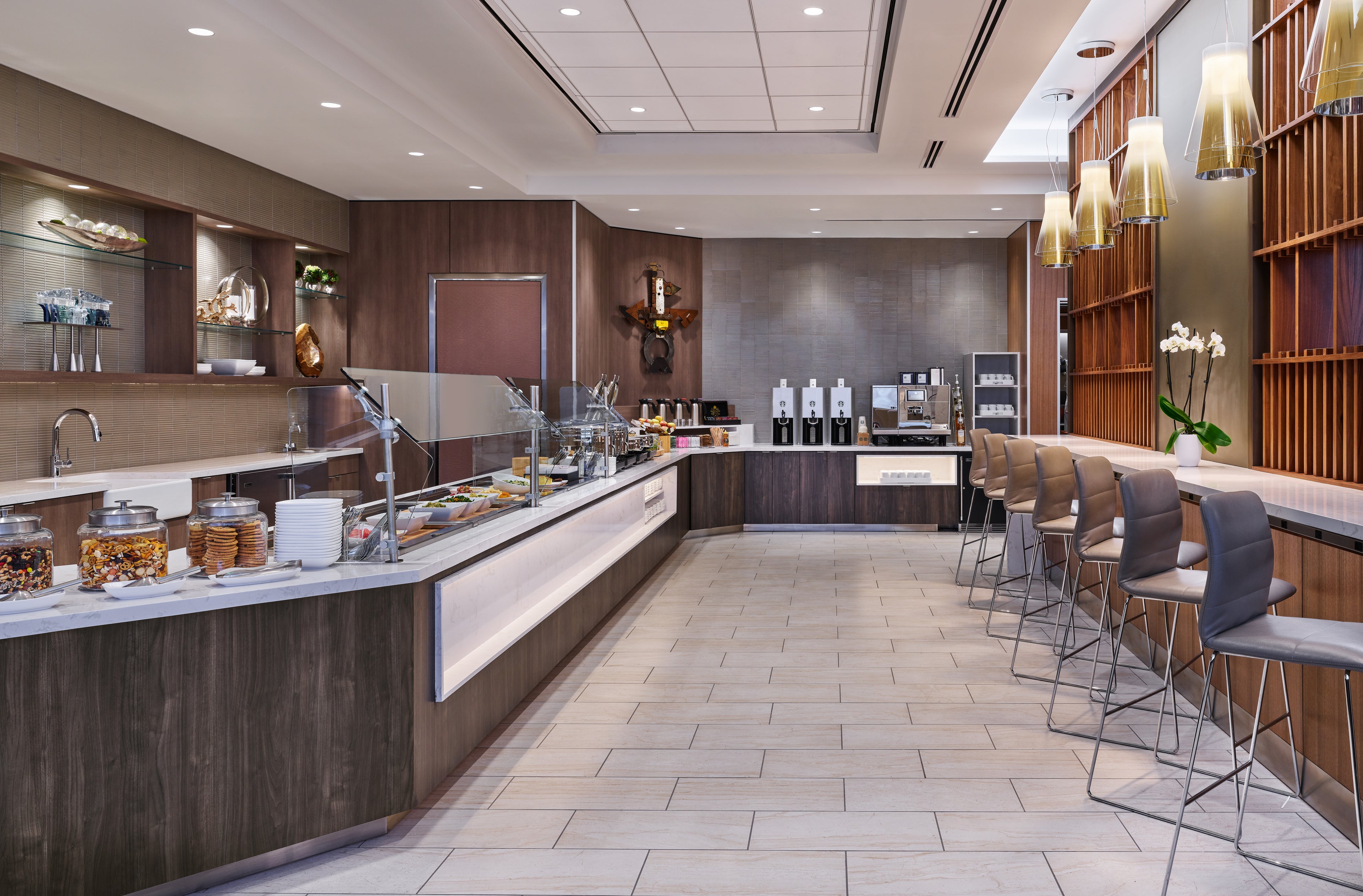 Delta Sky Club Buffet PHX Food Area 2019