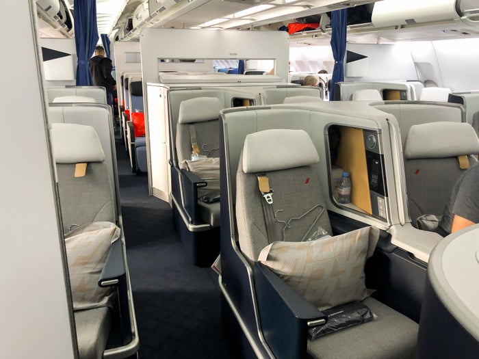 Even Delta's frequent fliers can enjoy Air France's new A330 biz class seats while earning SkyMiles (Photo by Emily McNutt / The Points Guy)