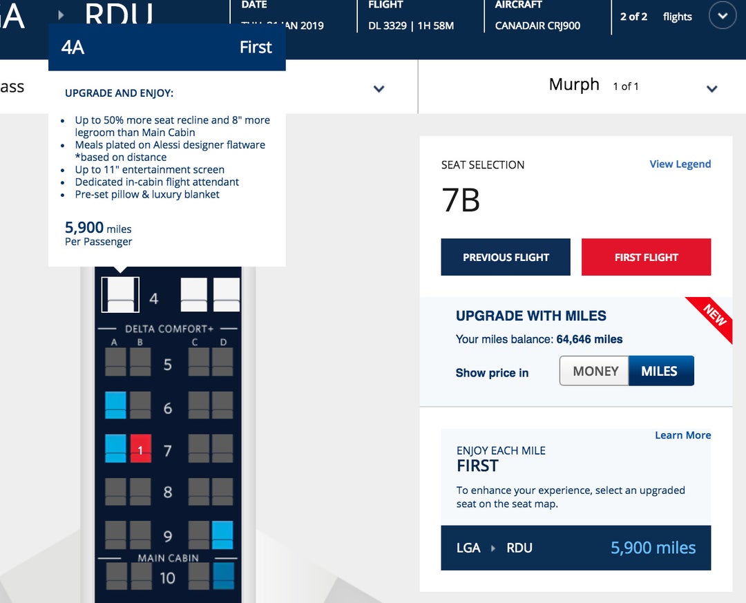 Silver Lining Delta's Upgrade with Miles Earns MQM Bonus The Points Guy