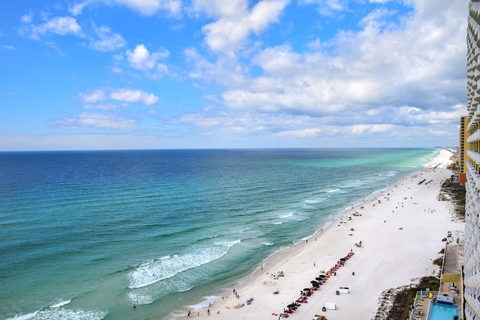 Drone Aerial Beach View of Destin, Florida, USA