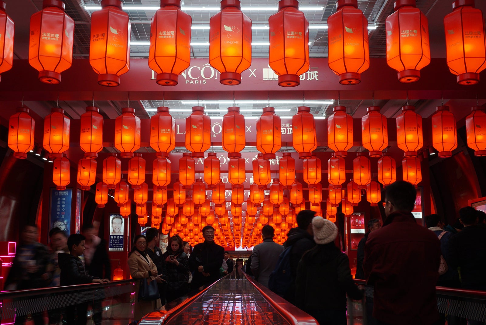 Thousands Of Red Lanterns Welcome The Spring Festival In Hangzhou, China