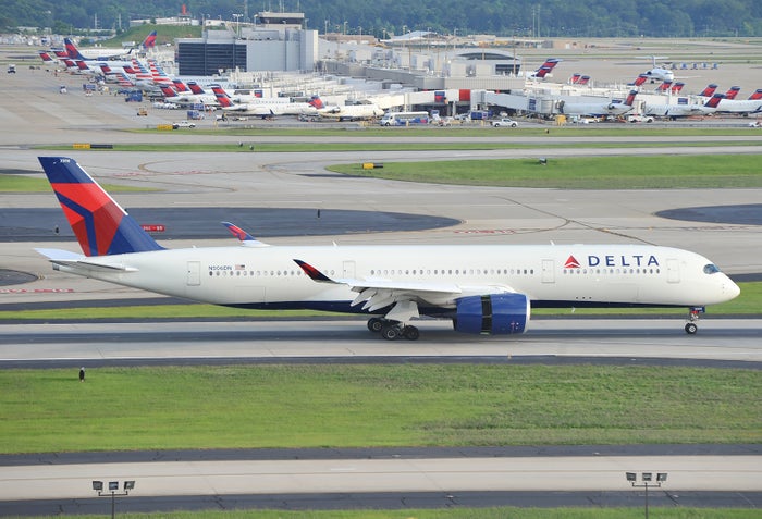 Airbus A350 společnosti Delta na letišti ATL (foto: Alberto Riva/TPG)
