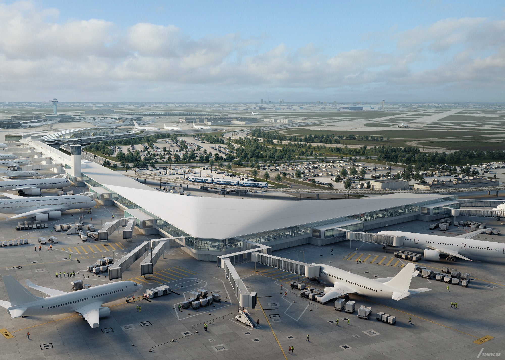 A rendering of the proposed changes to O'Hare's terminal 5