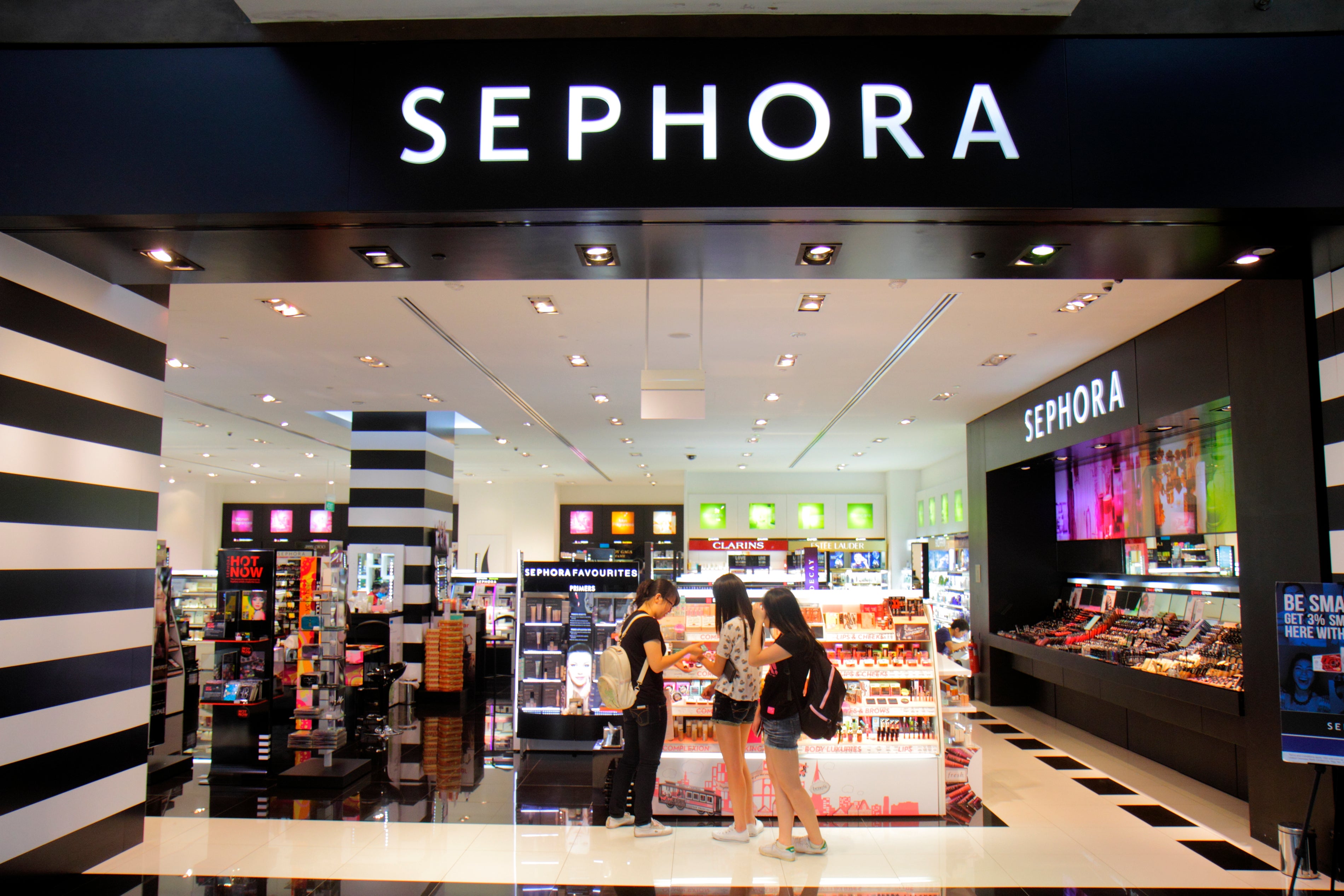 The entrance to Sephora at The Shoppes at Marina Bay Sands.