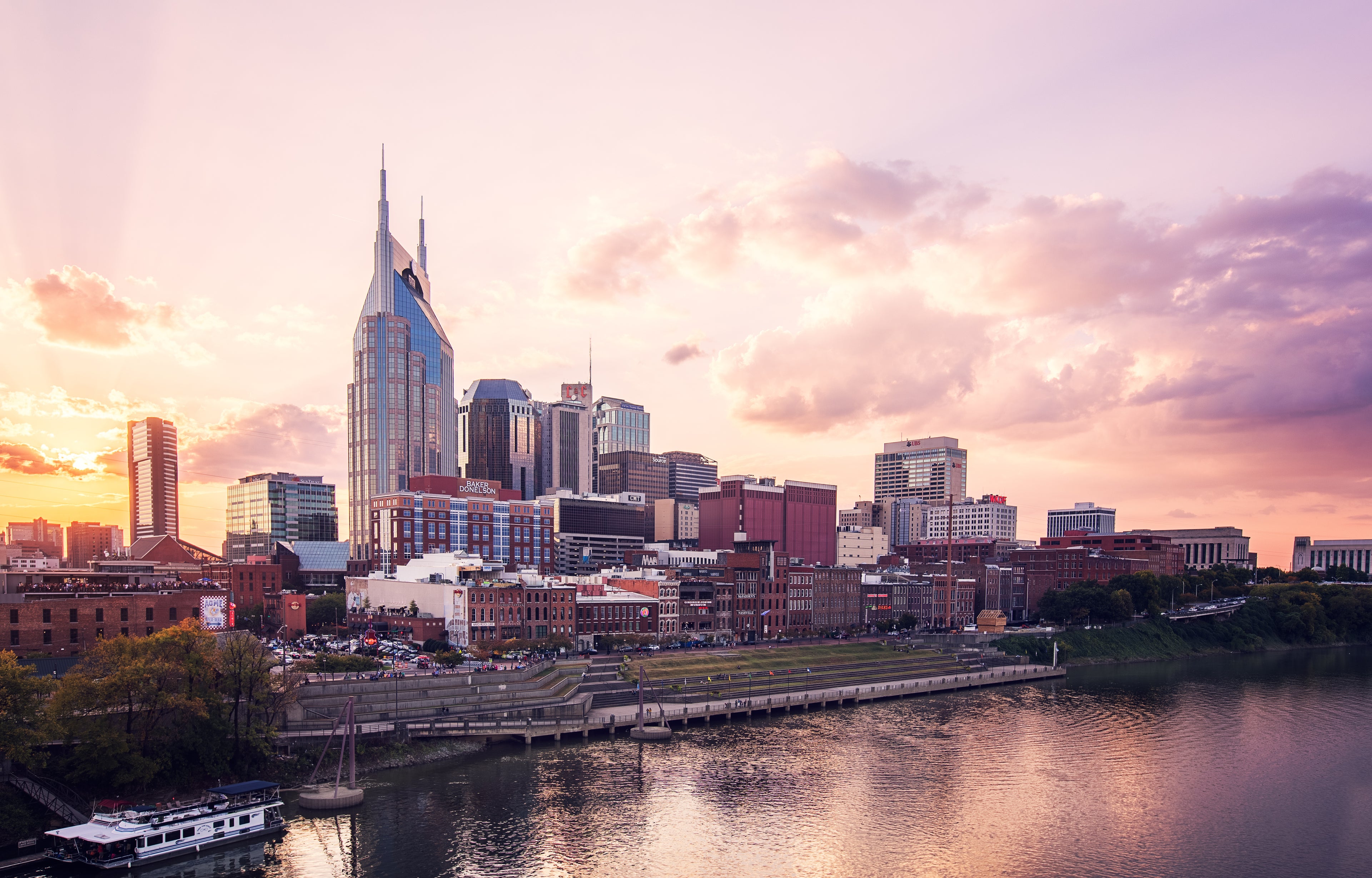 Nashville Skyline at Sunset