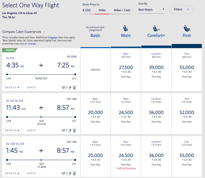 Delta Expands Basic Economy SkyMiles Award Tickets to Even More Cities