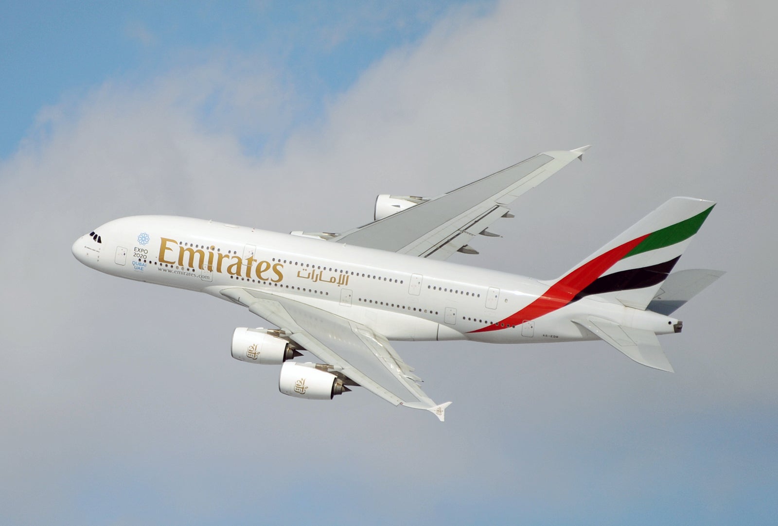 Emirates A380 JFK takeoff