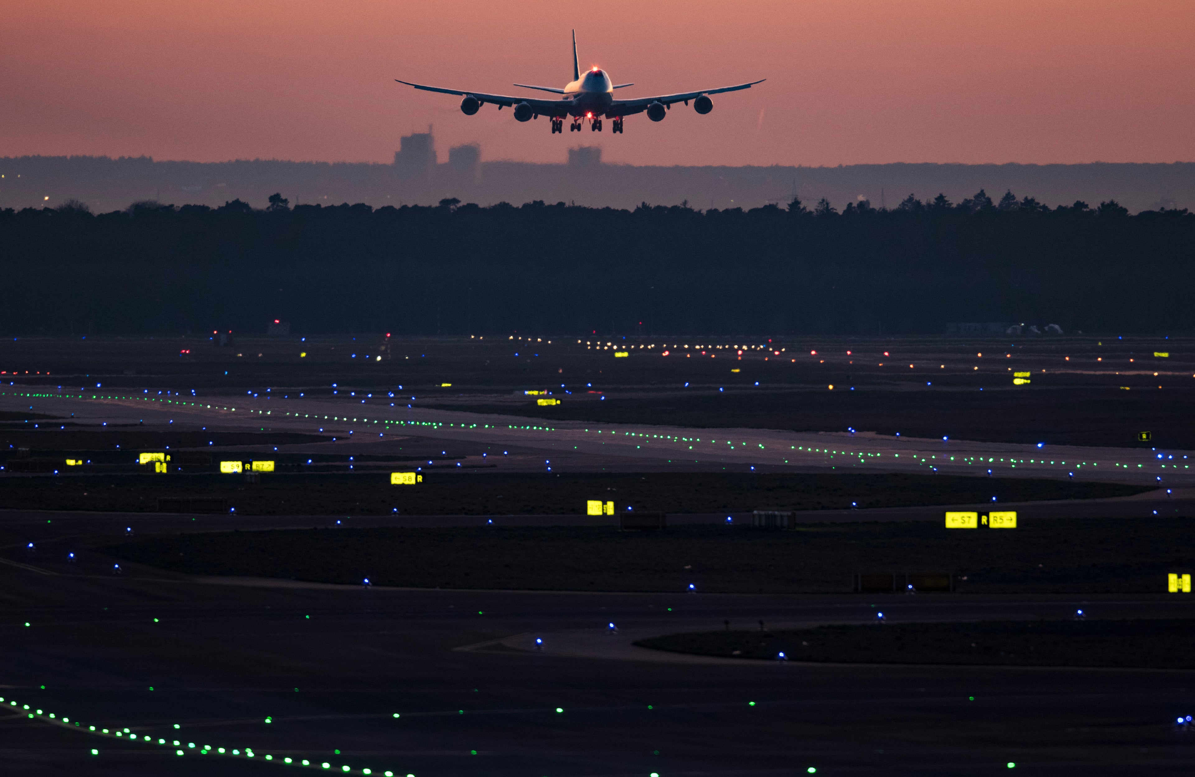 Frankfurt Airport at night