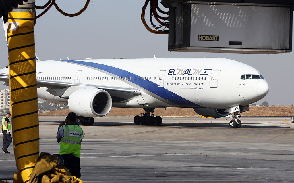 A Boeing 777-200 of Israeli airliner EL-