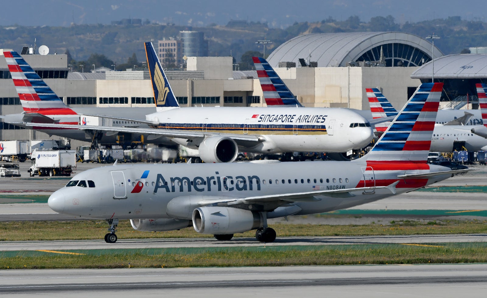LAX Airport American Airlines Airbus A319