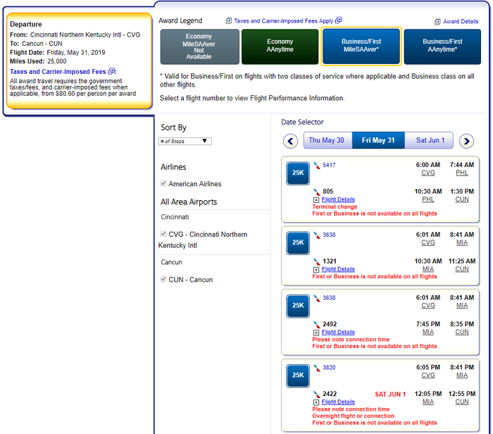 Get More AA Award Availability Through the New Search Tool