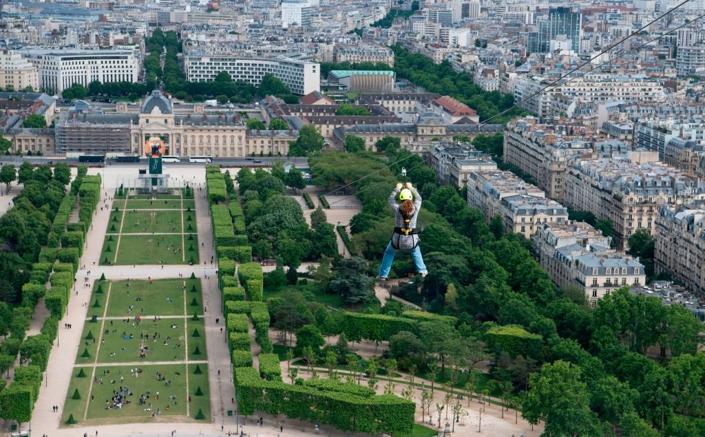 FRANCE-TOURISM-LEISURE-ZIP-LINE-FEATURE