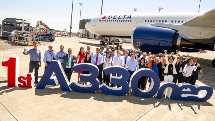 Delta celebrates its first Airbus A330-900neo (Photo courtesy of Delta Air Lines)