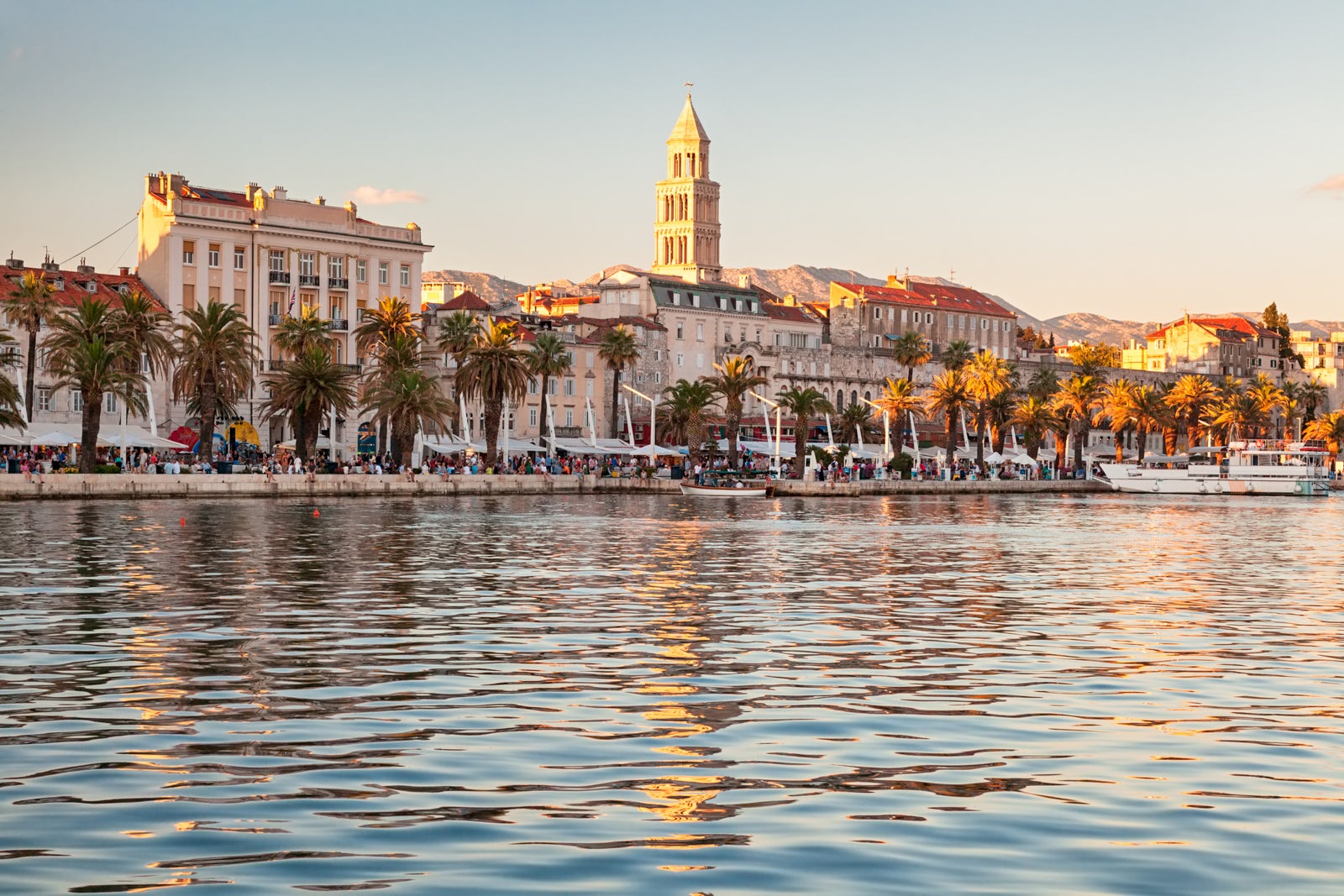 View of Split old town from the sea, Croatia