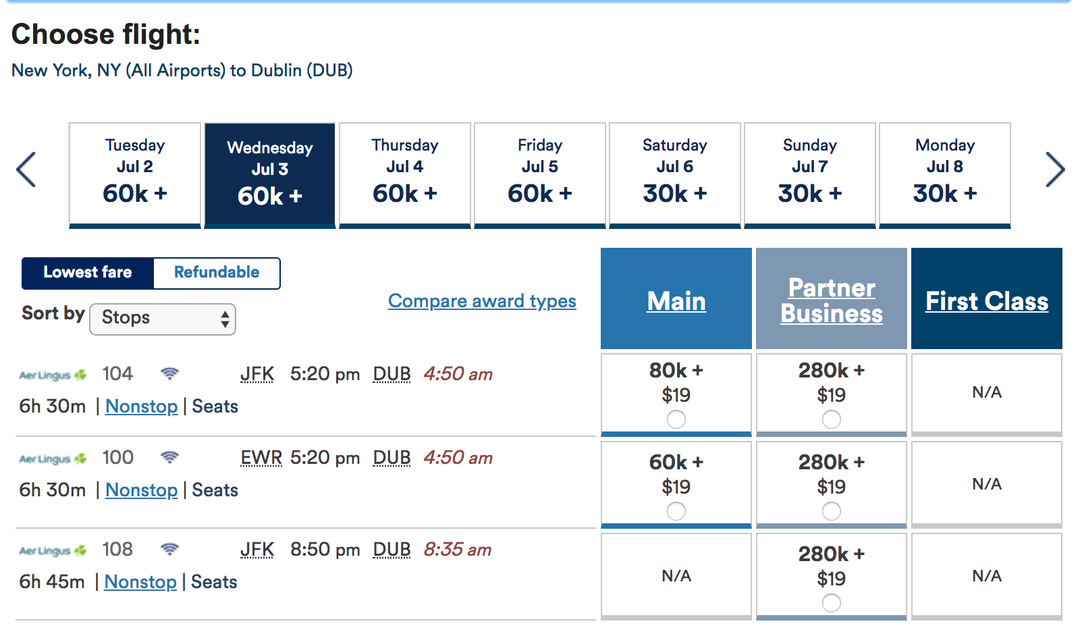 Aer Lingus Added As Alaska Airlines Redemption Partner -- Awards 