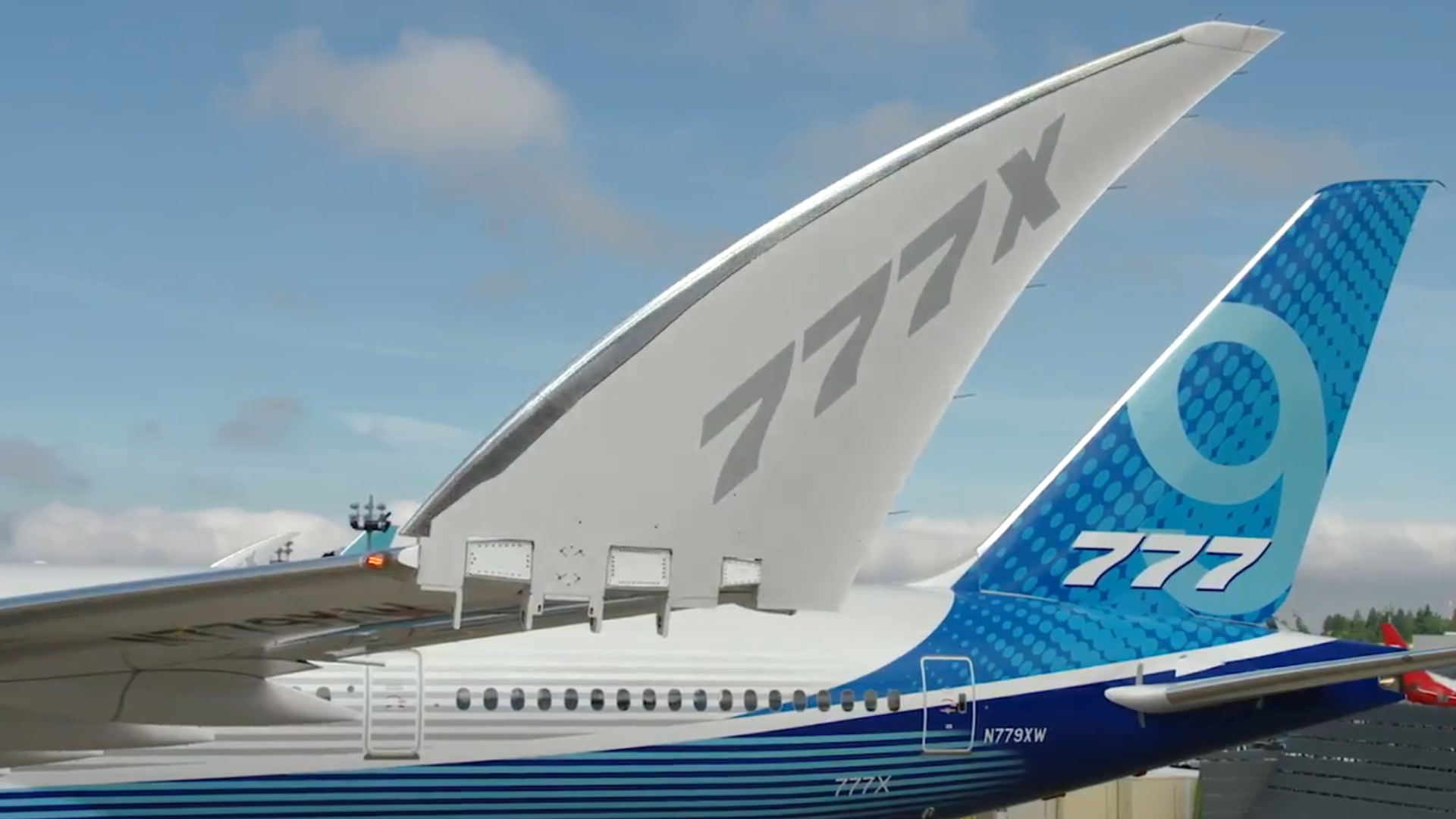 Boeing 777X folding wingtip YouTube