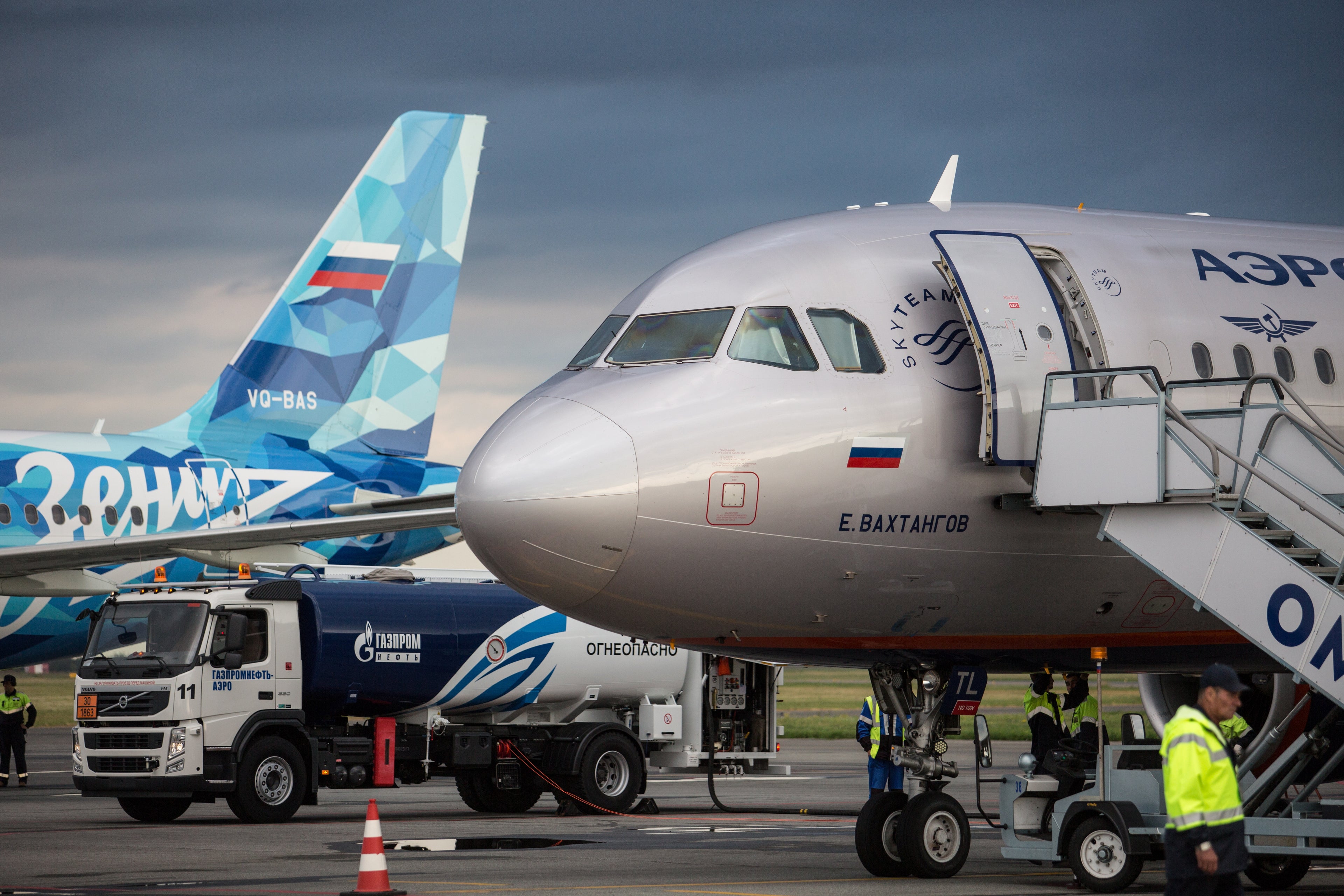 Planes at Omsk Airport