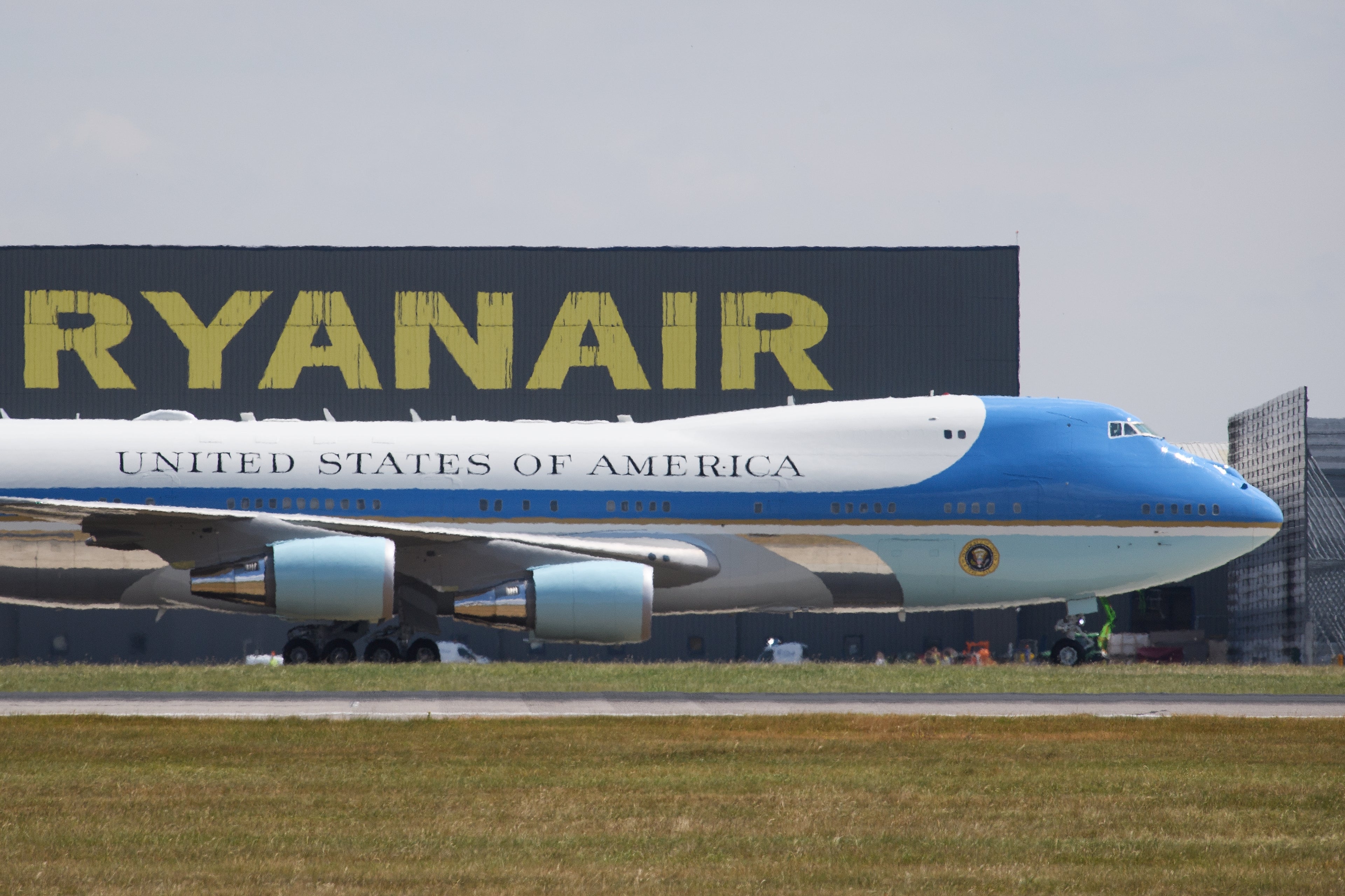 President Donald J. Trump And The First Lady Arrive In The UK