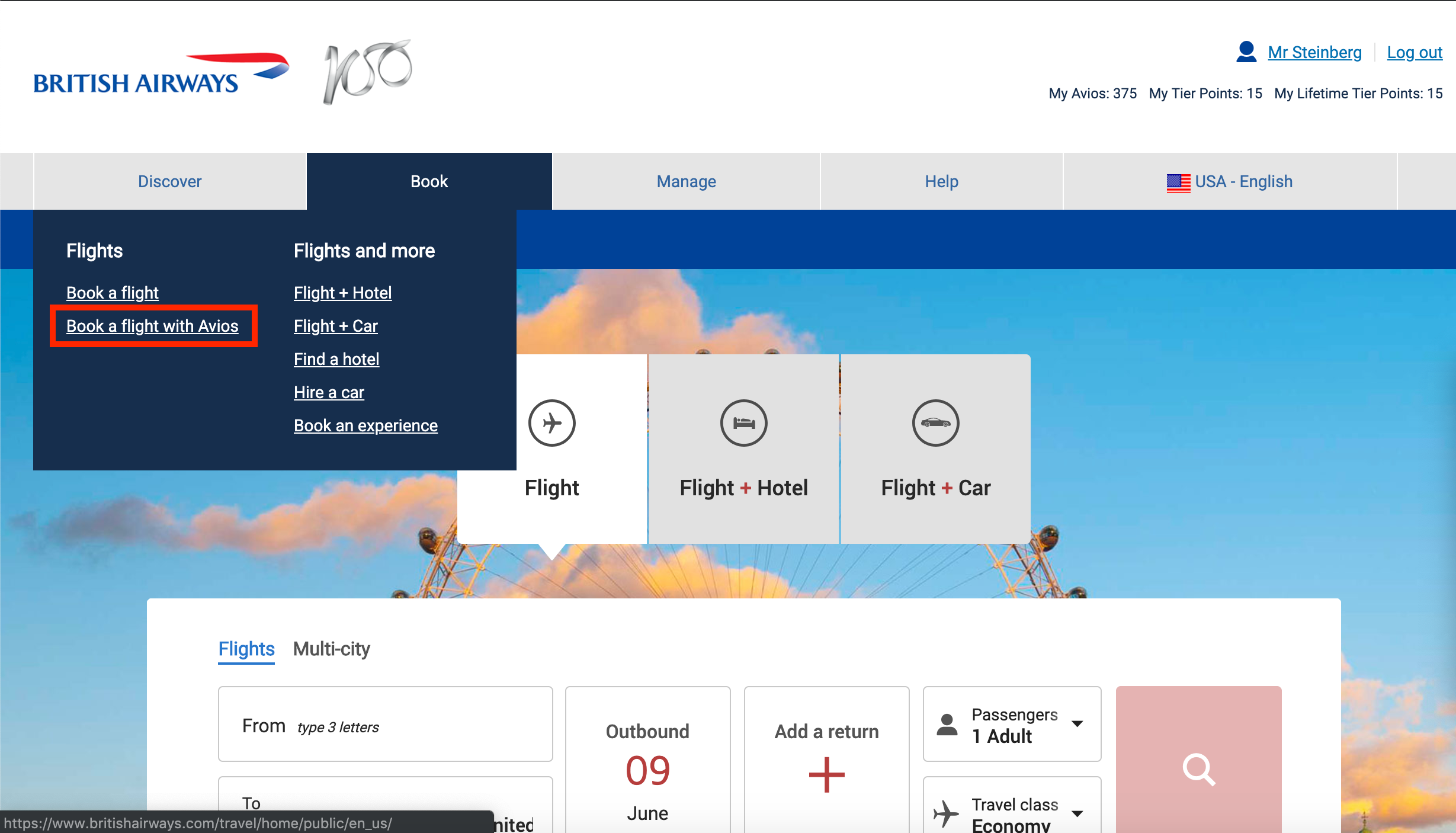 Booking Partner Award Flights Using British Airways Avios