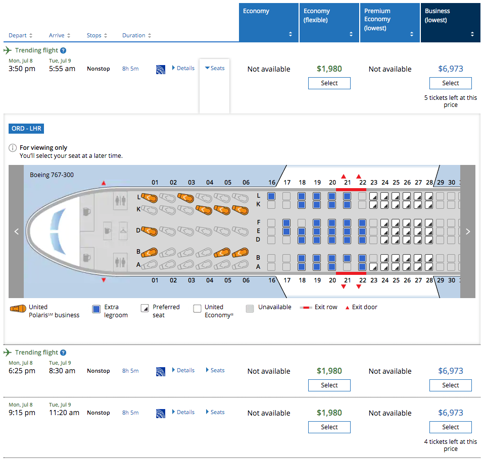 United Will Soon Fly Huge 767 Biz Cabin From Chicago, Too