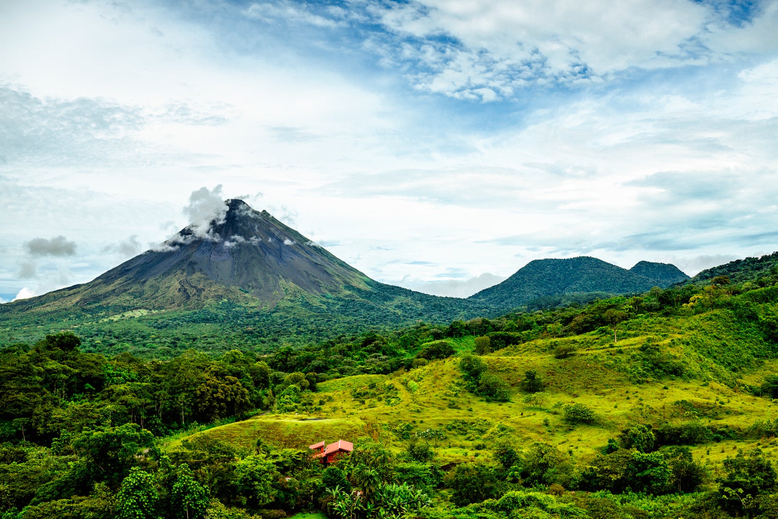 Costa Rica, Views of the Arenal volcano and Cerro Chato