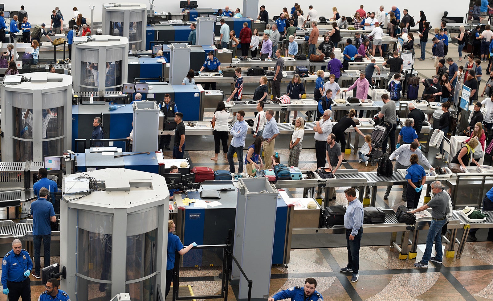 TSA security lines at Denver International Airport