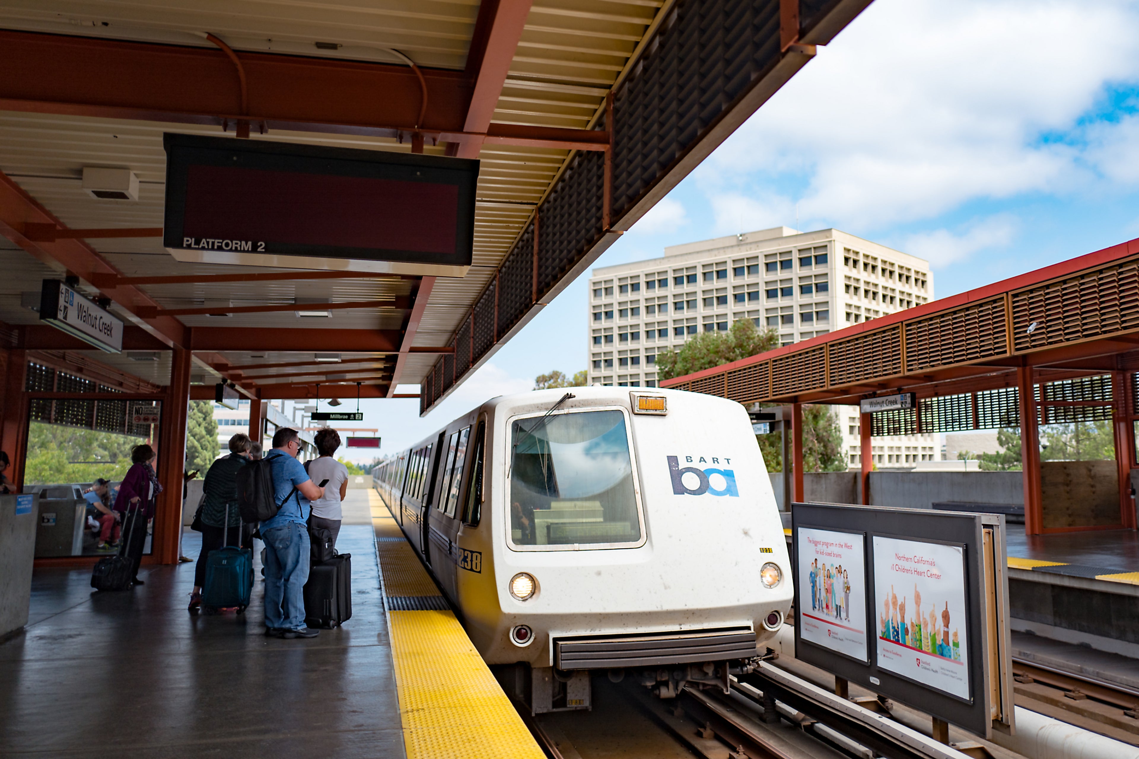 BART Train Arrives